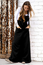 Load image into Gallery viewer, Black Knotted Straps Patch Pocket Wide Leg Jumpsuit