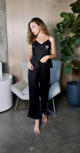 Load image into Gallery viewer, Black 3 Piece Kimono Pajama Sets
