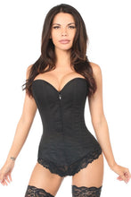 Load image into Gallery viewer, Lavish Black Cotton Overbust Corset