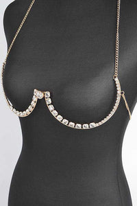 Oversize Rhinestone Iconic Bra Chain