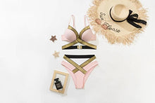 Load image into Gallery viewer, GOLD STRAPS BIKINI SET
