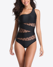 Load image into Gallery viewer, One-Shoulder Sleeveless One-Piece Swimsuit
