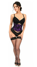 Load image into Gallery viewer, Lavish Purple w/Black Lace Overlay Mini Cincher
