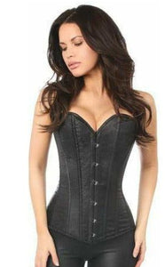 Lavish Black Brocade Corset