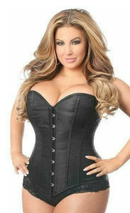 Lavish Black Brocade Corset