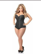 Load image into Gallery viewer, Lavish Black Brocade Corset
