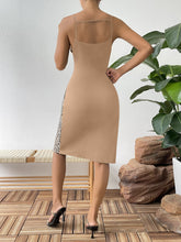 Load image into Gallery viewer, Ivy Lane Leopard Color Block Cutout Sleeveless Knee-Length Dress
