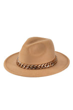 Load image into Gallery viewer, Small Brim Chain Classic Fedora Hat
