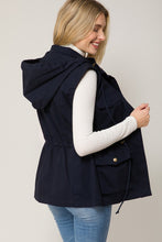 Load image into Gallery viewer, Plus Size Hoodied Military Anorak Utility Vest
