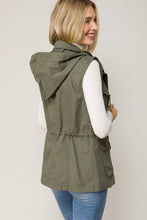Load image into Gallery viewer, Plus Size Hoodied Military Anorak Utility Vest
