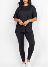 Load image into Gallery viewer, Oversized T shirt &amp; Leggings Set
