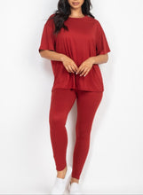 Load image into Gallery viewer, Oversized T shirt &amp; Leggings Set
