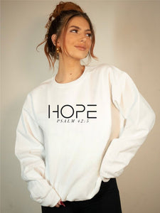 HOPE PSALM 42  5  Cozy Crewneck Sweatshirt