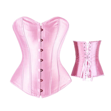 Load image into Gallery viewer, Retro Satin Single-Breasted Corset With Panty
