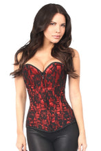 Load image into Gallery viewer, Daisy Corsets Red Lace Over Bust Corset
