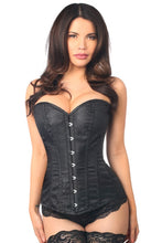 Load image into Gallery viewer, Lavish Black Brocade Corset
