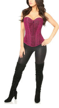 Load image into Gallery viewer, Lavish Fuchsia Glitter Front Zipper Corset
